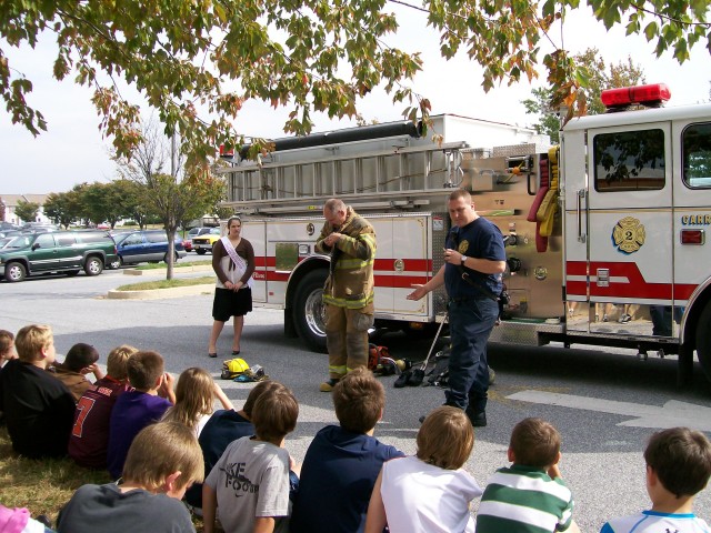 A visit to a local elementary school during Fire Prevention Week 2007.